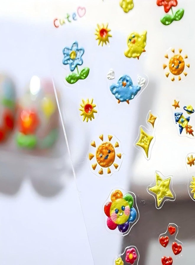 Dedyel Smile Nail Art Stickers 5D Embossed Cute Smile Face Kawaii Self-Adhesive Nail Stickers for Women Girls Kids Nail Art Decoration - Image 4
